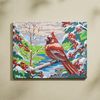 Kızıl Serçe Sayılarla Boyama Seti 35x45 cm