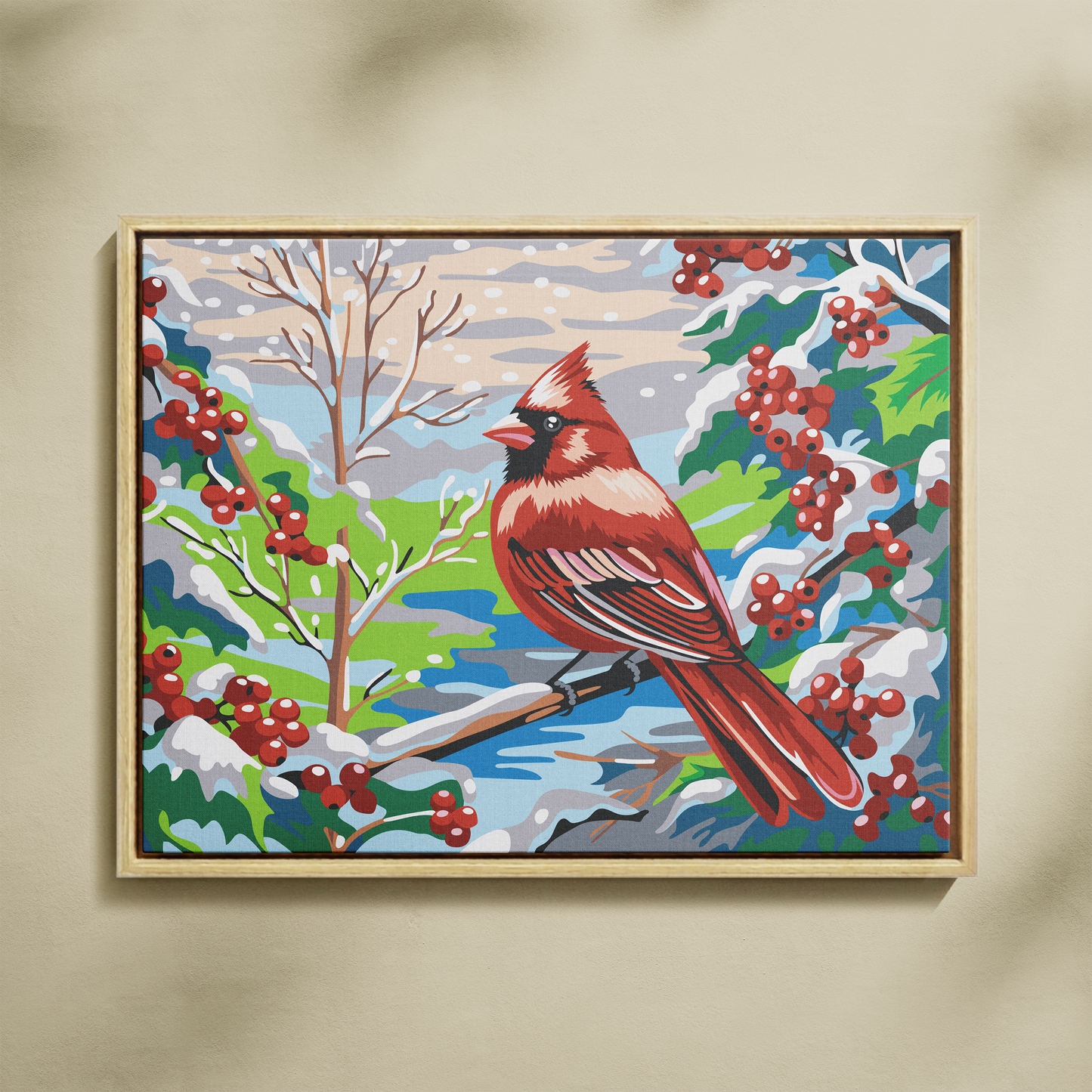Kızıl Serçe Sayılarla Boyama Seti 35x45 cm