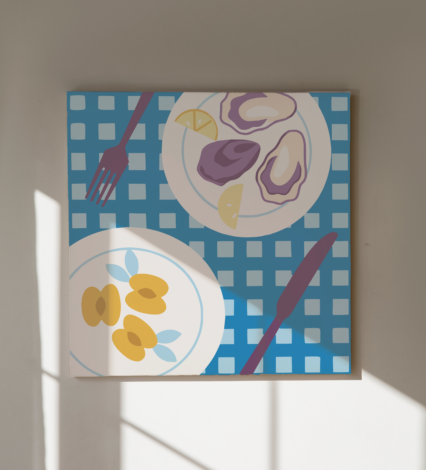 Lezzetli Tabaklar Sayılarla Boyama Seti 35x35 cm