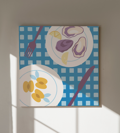 Lezzetli Tabaklar Sayılarla Boyama Seti 35x35 cm