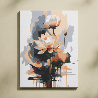 Lotus Çiçeği Sayılarla Boyama Seti 35x45 cm
