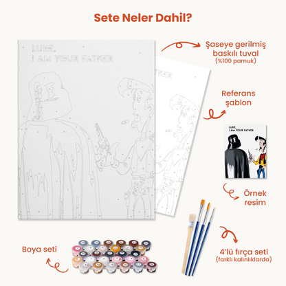 Luke I am Sayılarla Boyama Seti 35x45 cm