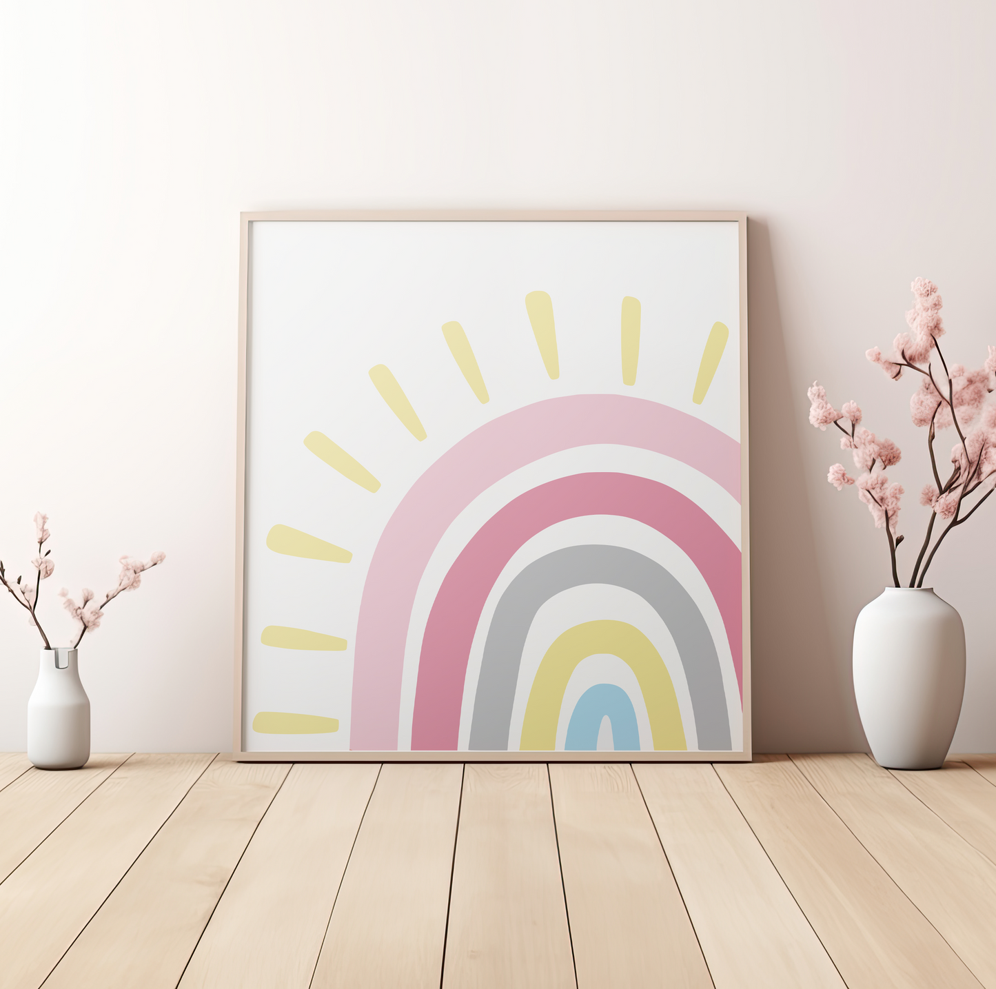 Merhaba Gökkuşağı Sayılarla Boyama Seti 35x35 cm