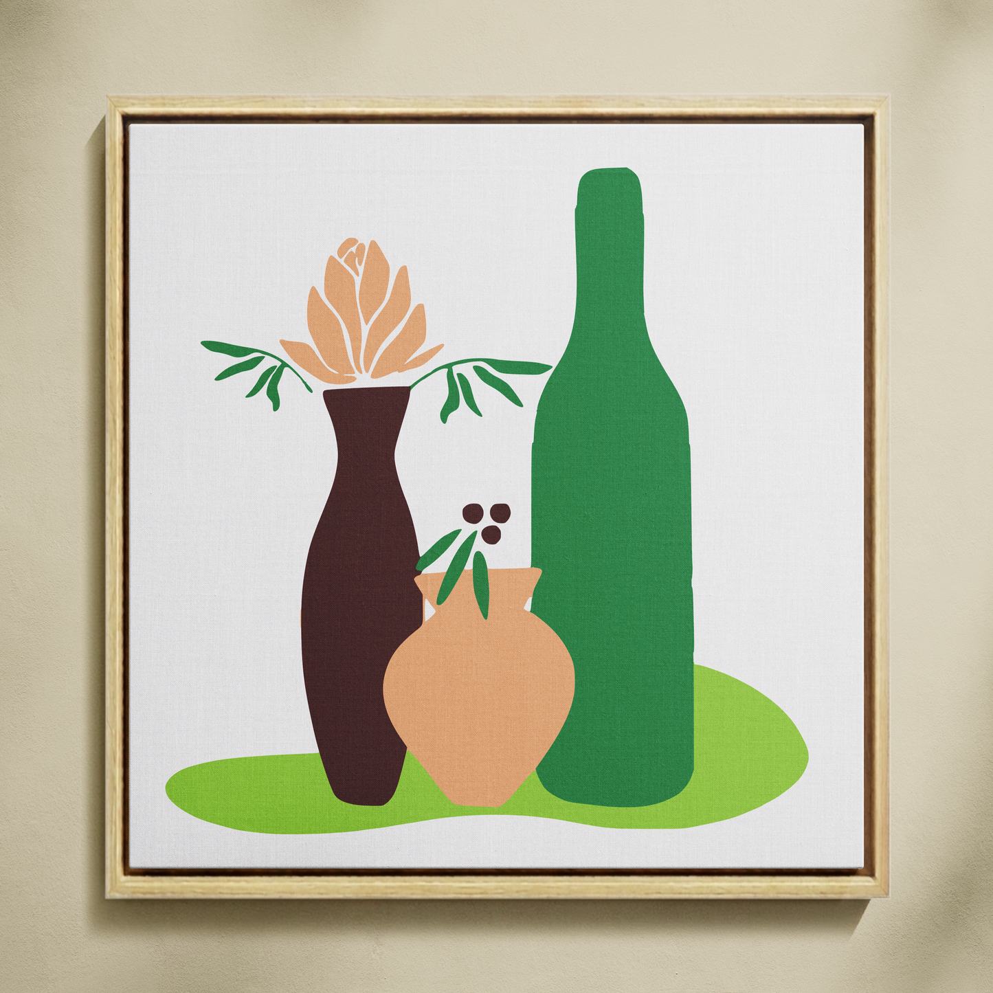 Minimal Şıklık Sayılarla Boyama Seti 35x35 cm