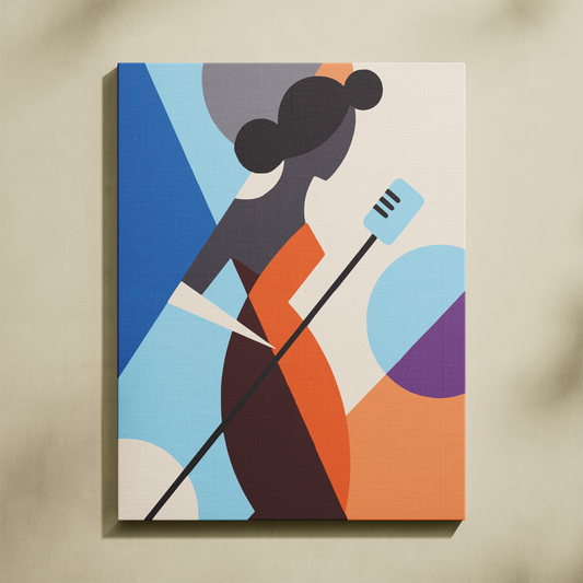 Müzisyen Kadın Sayılarla Boyama Seti 35x45 cm