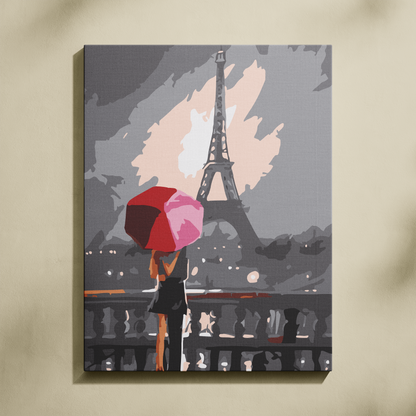 Paris'te Aşk Sayılarla Boyama Seti 35x45 cm