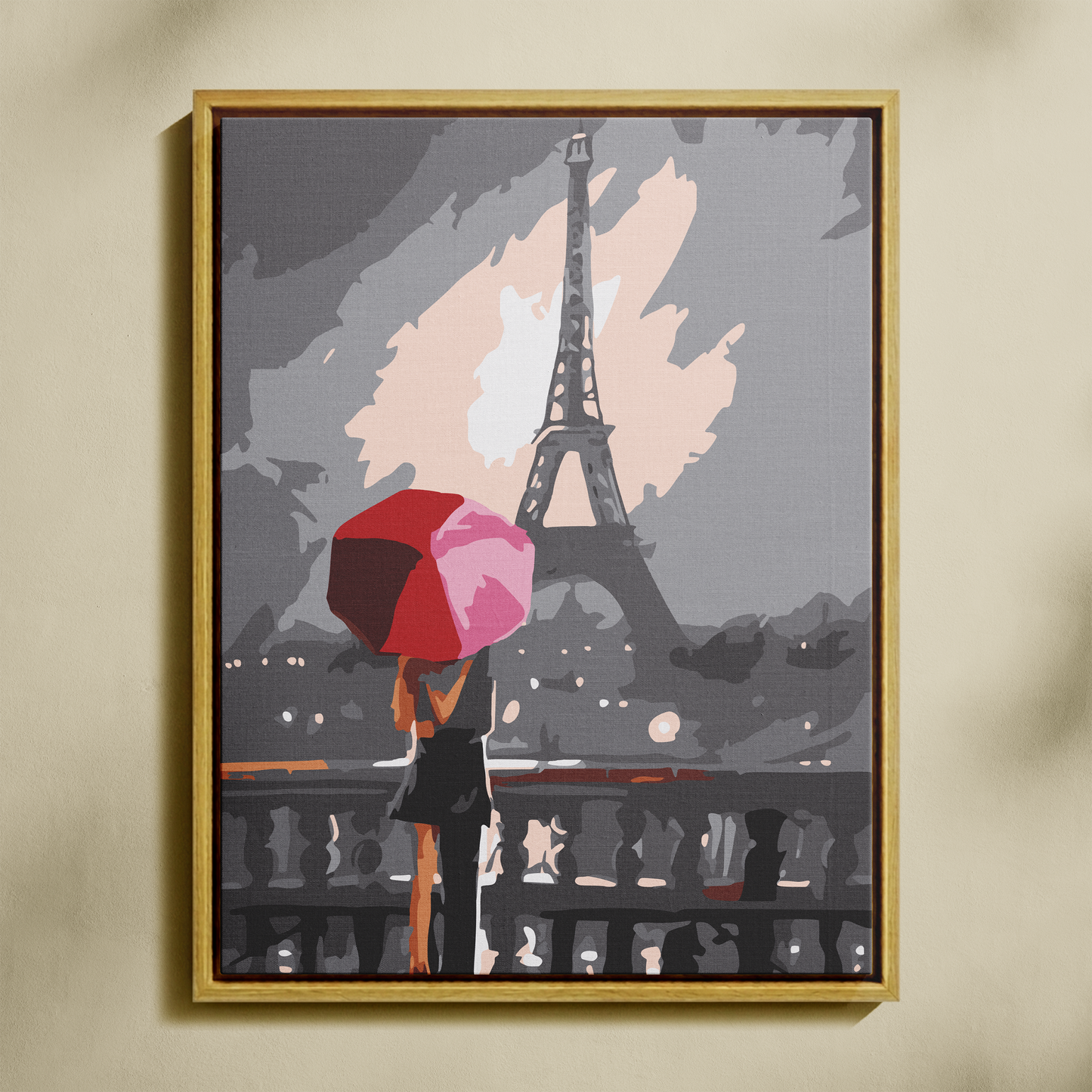 Paris'te Aşk Sayılarla Boyama Seti 35x45 cm