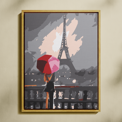 Paris'te Aşk Sayılarla Boyama Seti 35x45 cm