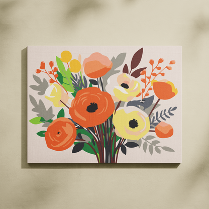 Renkli Buket Sayılarla Boyama Seti 35x45 cm