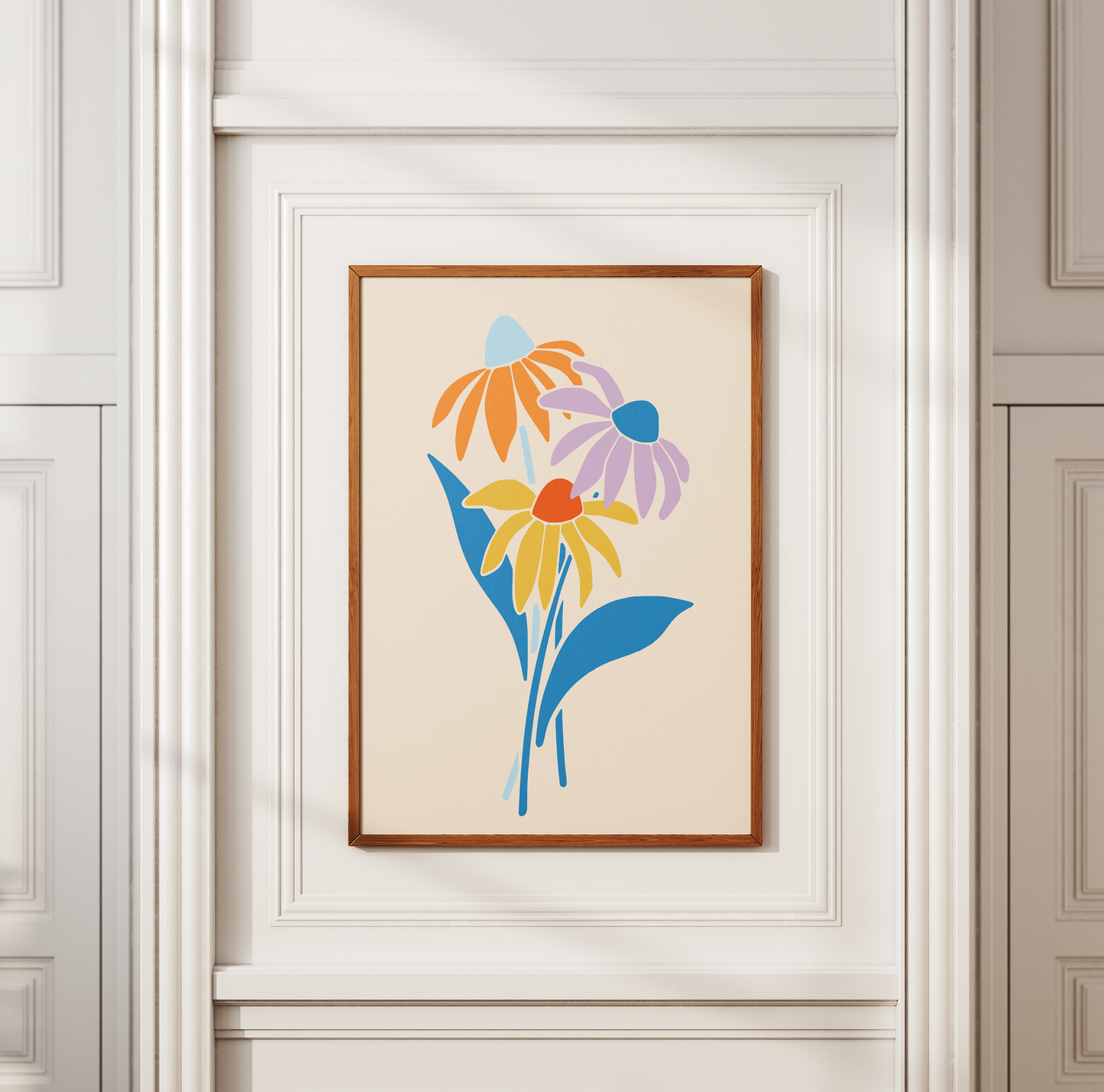 Renkli Papatyalar Sayılarla Boyama Seti 35x45 cm