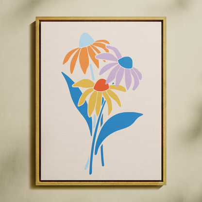 Renkli Papatyalar Sayılarla Boyama Seti 35x45 cm