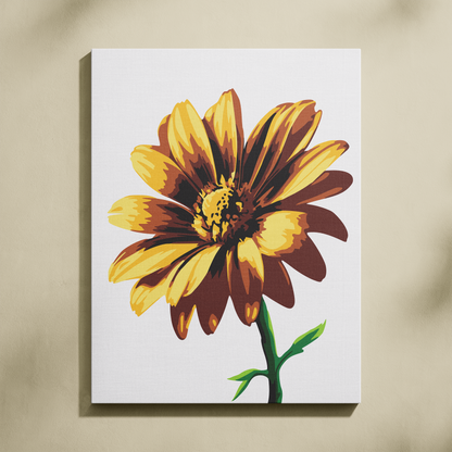 Sarı Papatya Sayılarla Boyama Seti 35x45 cm