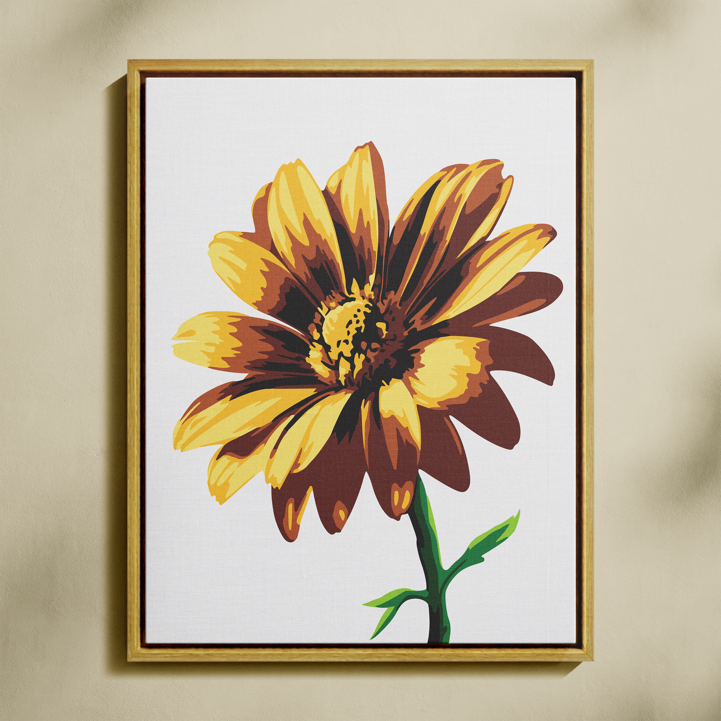 Sarı Papatya Sayılarla Boyama Seti 35x45 cm