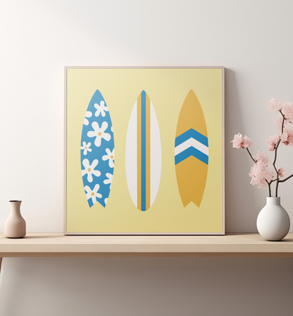 Sörf Tahtaları Sayılarla Boyama Seti 35x35 cm