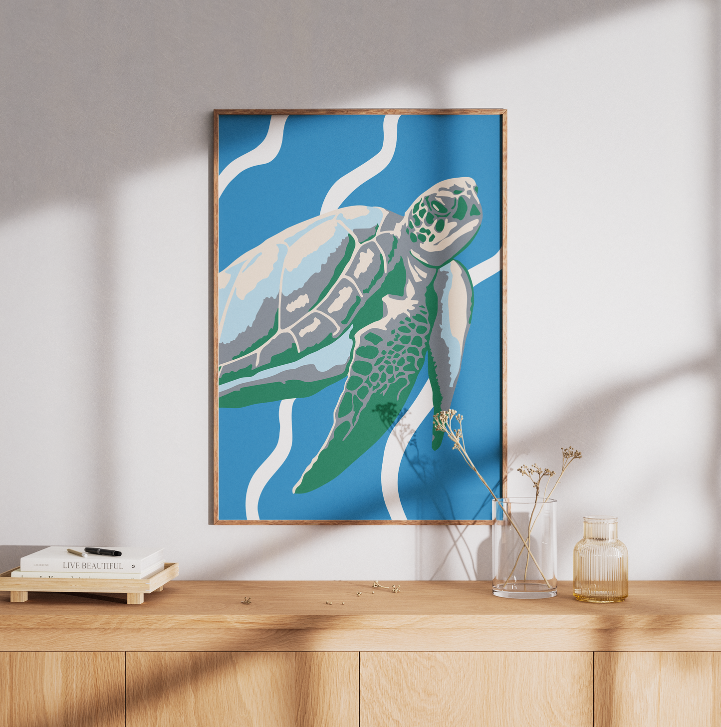 Su Kaplumbağası Sayılarla Boyama Seti 35x45 cm
