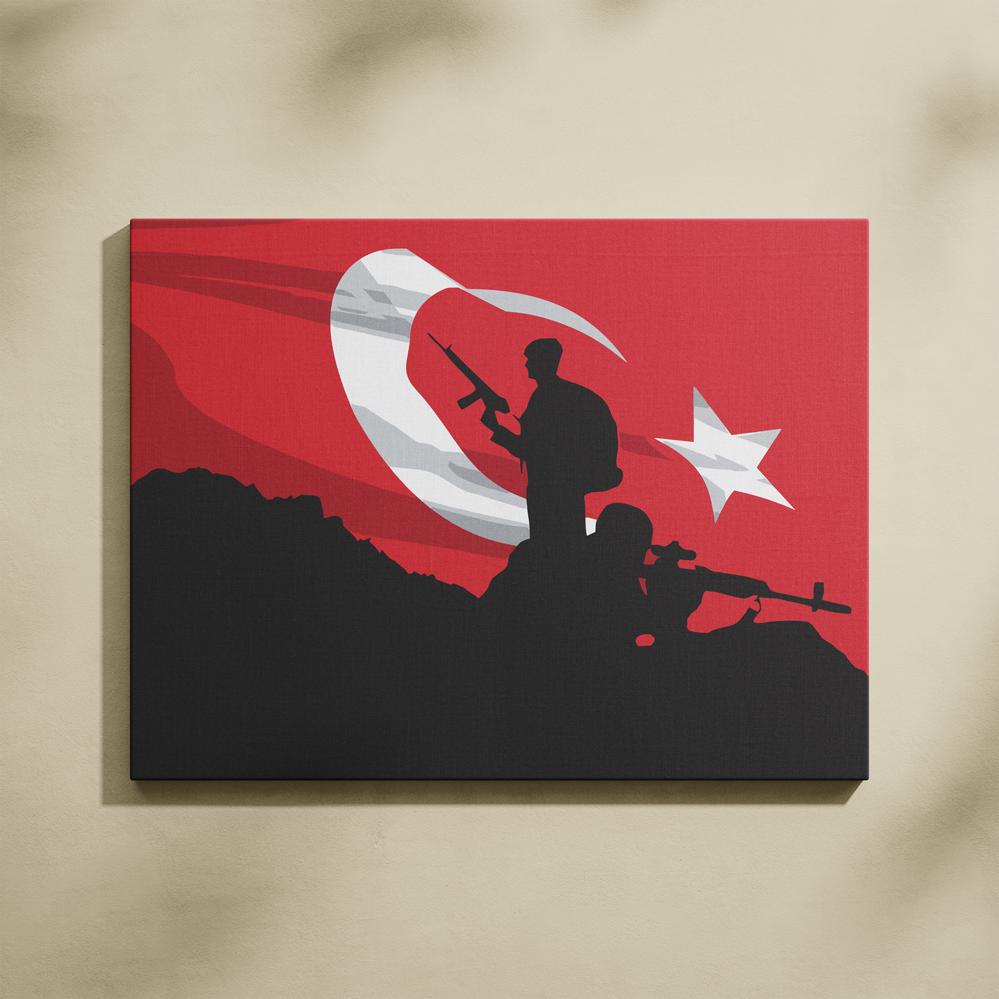 Türk Askeri Silüet Sayılarla Boyama Seti 35x45 cm