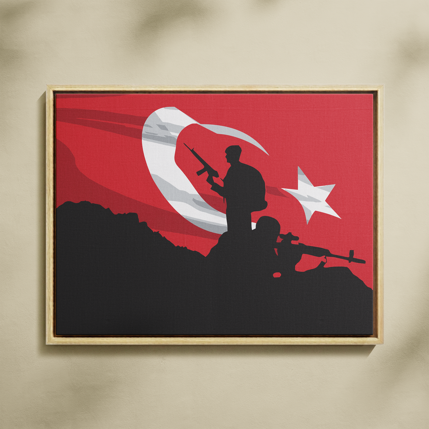 Türk Askeri Silüet Sayılarla Boyama Seti 35x45 cm