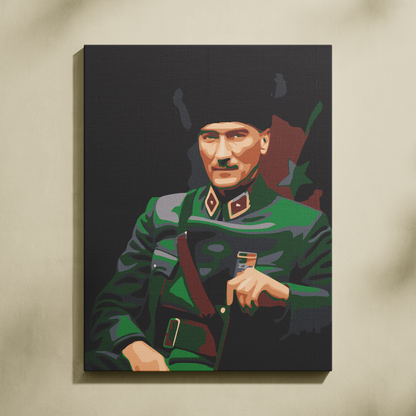 Üniformalı Atatürk Sayılarla Boyama Seti 35x45 cm