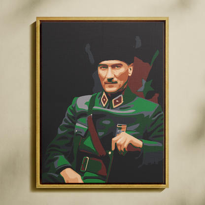 Üniformalı Atatürk Sayılarla Boyama Seti 35x45 cm