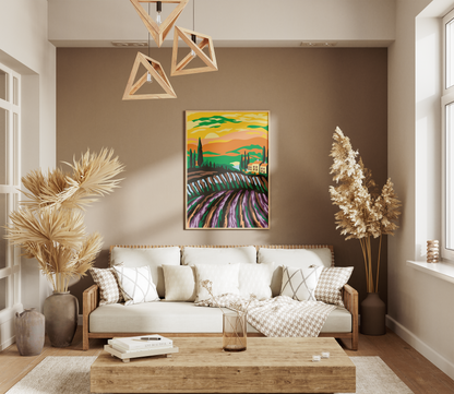Uzaktaki Evler Sayılarla Boyama Seti 35x45 cm
