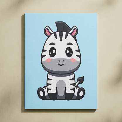 Yavru Zebra Sayılarla Boyama Seti 35x45 cm