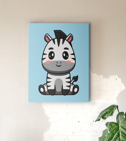Yavru Zebra Sayılarla Boyama Seti 35x45 cm
