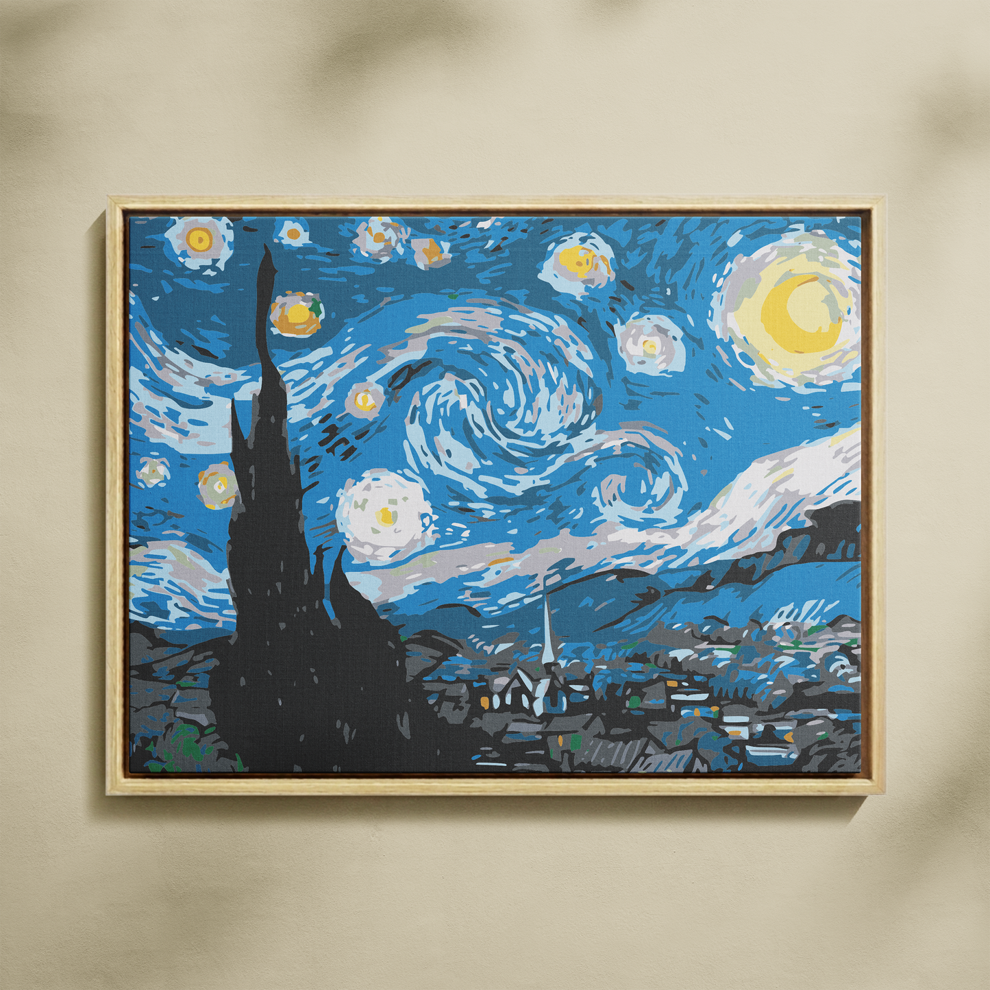 Yıldızlı Gece Sayılarla Boyama Seti 35x45 cm