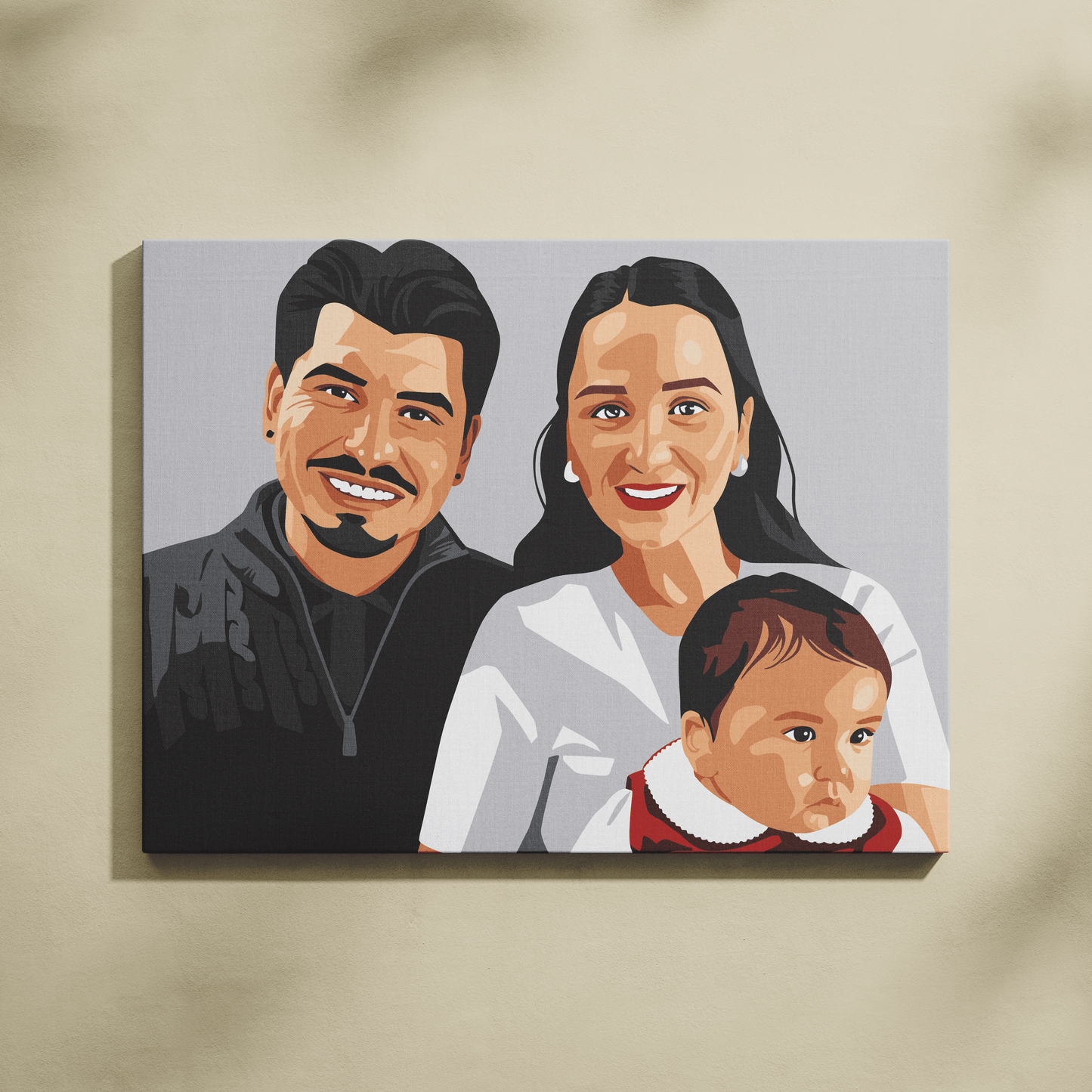 Kişiye Özel Aile Sayılarla Boyama Seti 35x45 cm