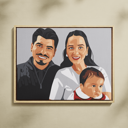 Kişiye Özel Aile Sayılarla Boyama Seti 35x45 cm
