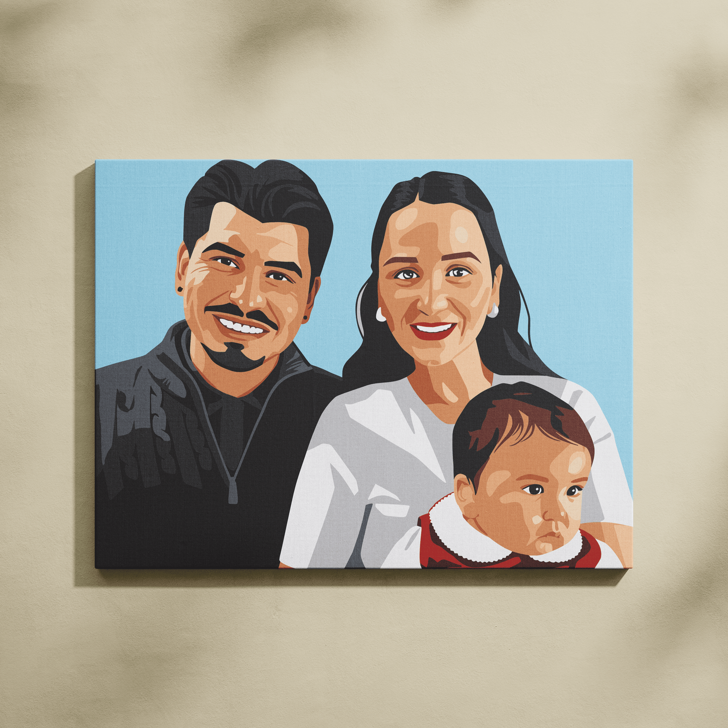 Kişiye Özel Aile Sayılarla Boyama Seti 35x45 cm