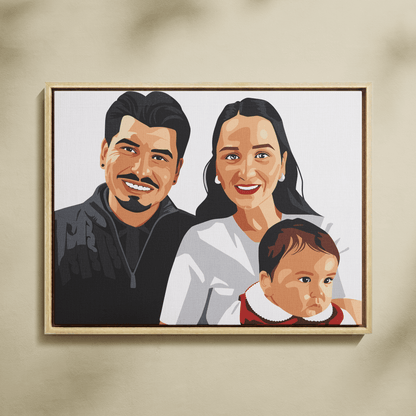 Kişiye Özel Aile Sayılarla Boyama Seti 35x45 cm