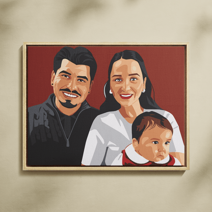 Kişiye Özel Aile Sayılarla Boyama Seti 35x45 cm