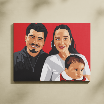 Kişiye Özel Aile Sayılarla Boyama Seti 35x45 cm