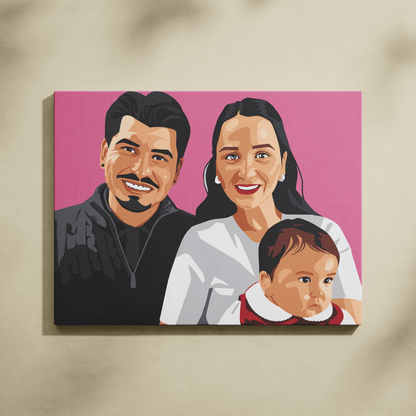 Kişiye Özel Aile Sayılarla Boyama Seti 35x45 cm