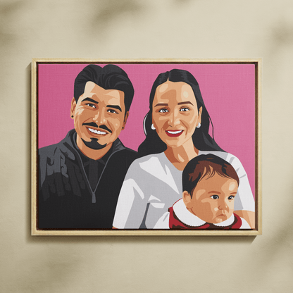Kişiye Özel Aile Sayılarla Boyama Seti 35x45 cm