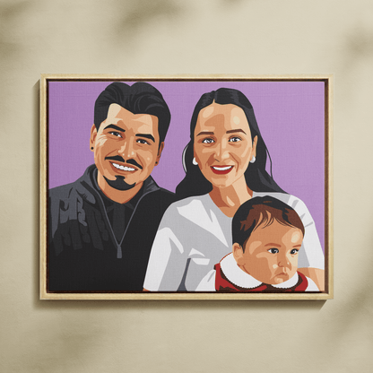 Kişiye Özel Aile Sayılarla Boyama Seti 35x45 cm