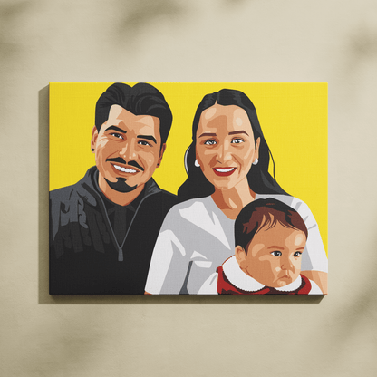 Kişiye Özel Aile Sayılarla Boyama Seti 35x45 cm