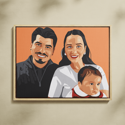 Kişiye Özel Aile Sayılarla Boyama Seti 35x45 cm