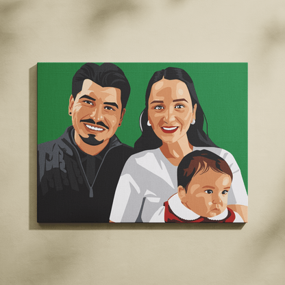 Kişiye Özel Aile Sayılarla Boyama Seti 35x45 cm