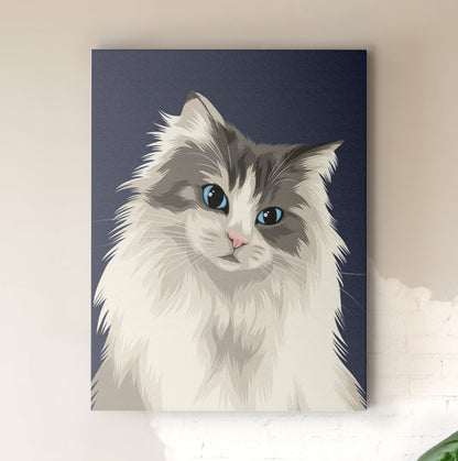 Kişiye Özel Evcil Hayvan Sayılarla Boyama Seti 35x45 cm