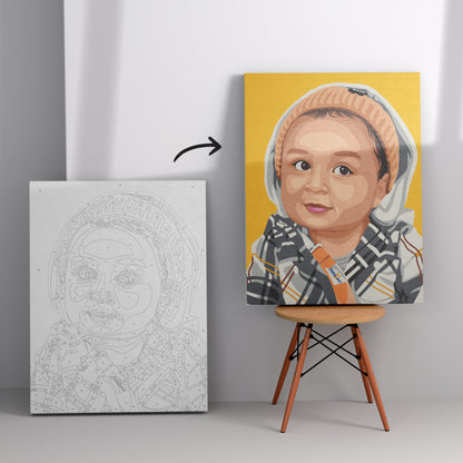 Kişiye Özel Portre Sayılarla Boyama Seti 35x45 cm