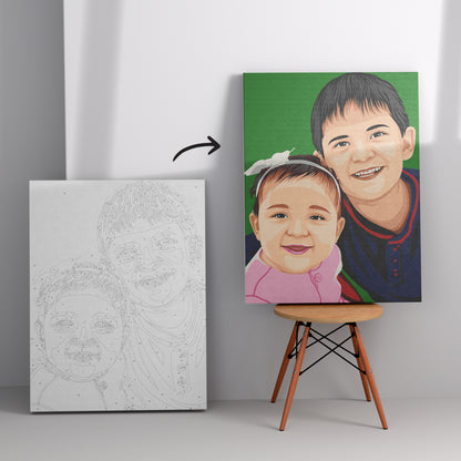 Kişiye Özel Çift Sayılarla Boyama Seti 35x45 cm