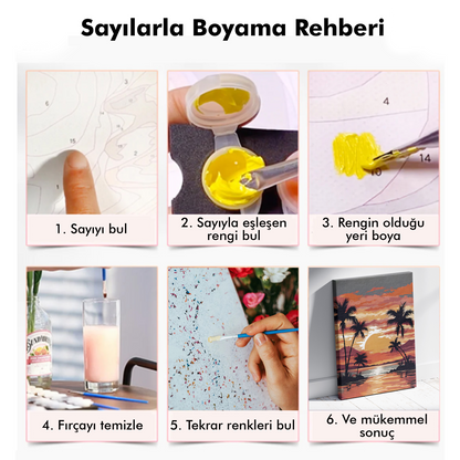 Kapadokya Sayılarla Boyama Seti 35x45 cm