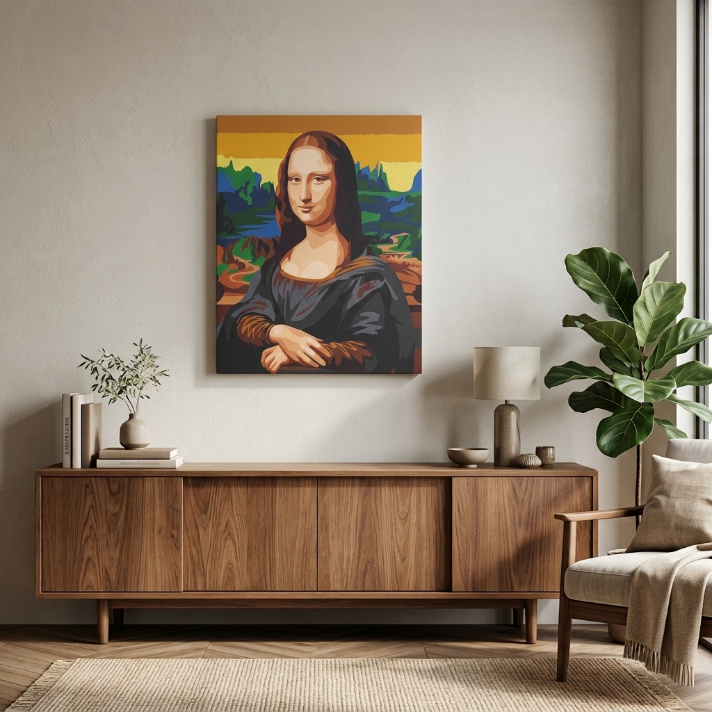 Mona Lisa Sayılarla Boyama Seti 35x45 cm