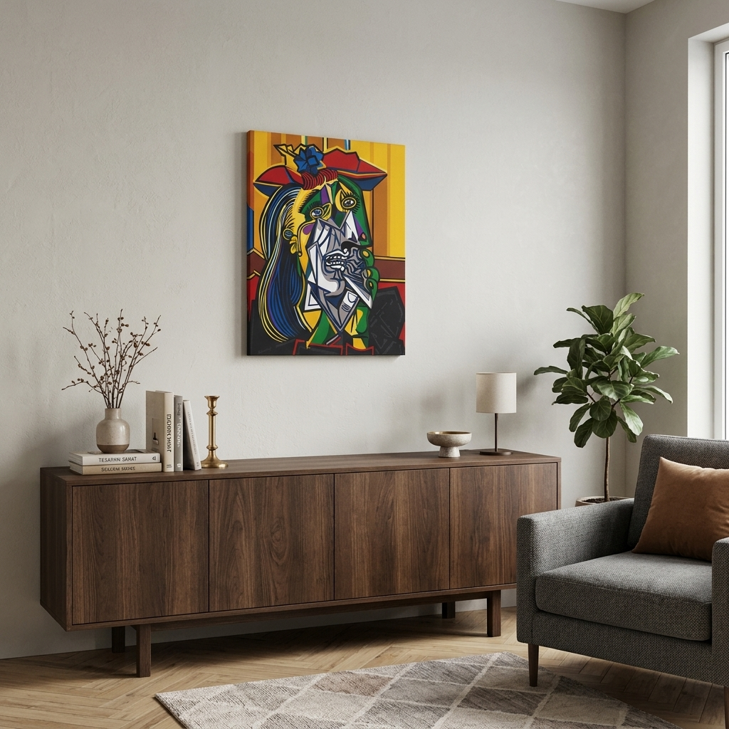 Ağlayan Kadın Sayılarla Boyama Seti 35x45 cm
