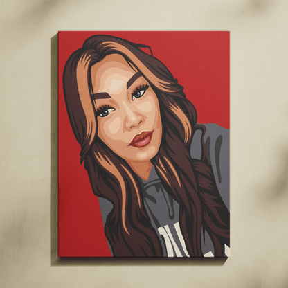 Kişiye Özel Portre Sayılarla Boyama Seti 35x45 cm