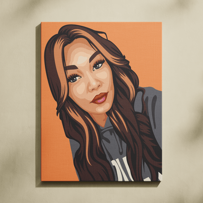 Kişiye Özel Portre Sayılarla Boyama Seti 35x45 cm