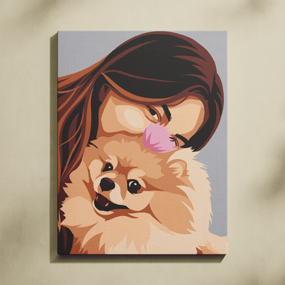 Kişiye Özel Sadık Dostunuz ile Sayılarla Boyama Seti 35x45 cm
