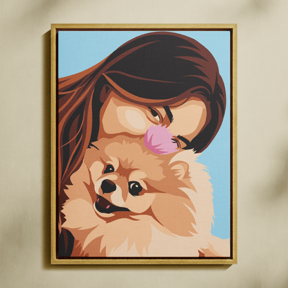 Kişiye Özel Sadık Dostunuz ile Sayılarla Boyama Seti 35x45 cm