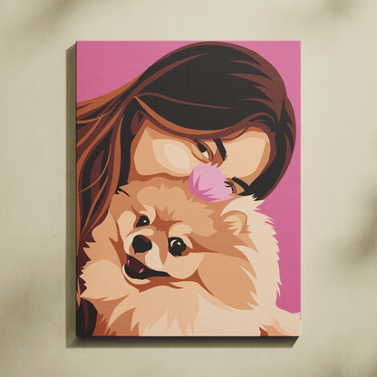 Kişiye Özel Sadık Dostunuz ile Sayılarla Boyama Seti 35x45 cm